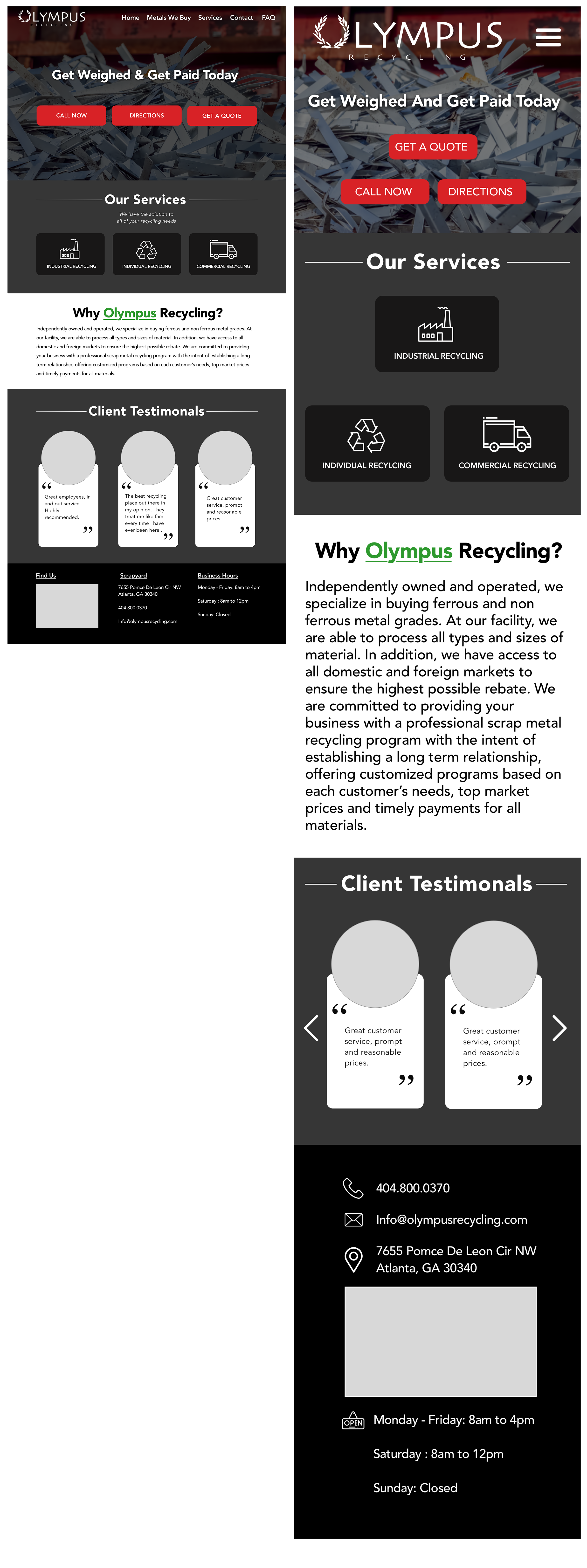 final design for Olympus Recycling